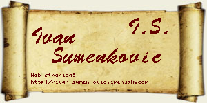 Ivan Šumenković vizit kartica